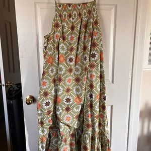 Quilt Print Maxi Dress